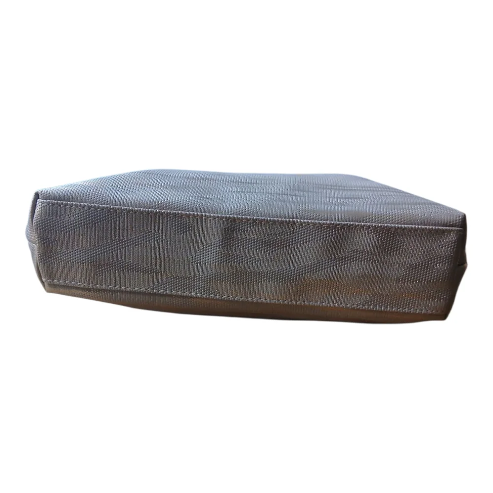 Lancome Silver Cosmetic‎ Bag with Blue Zipper